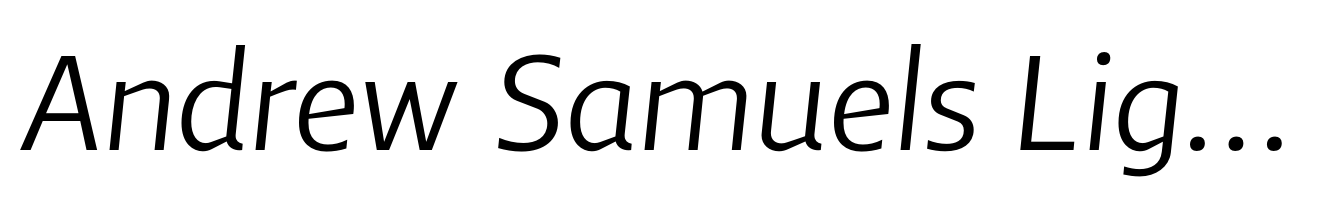 Andrew Samuels Light Italic